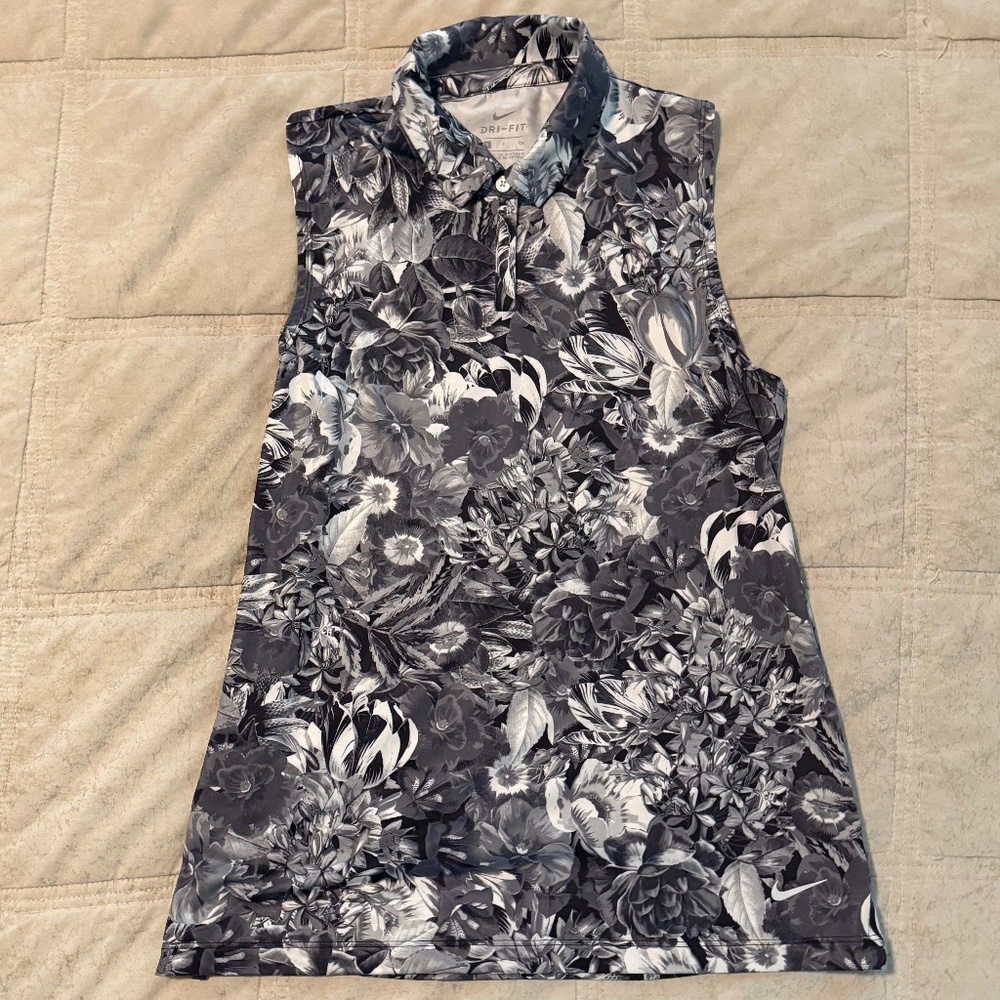 Nike Golf Dry-Fit‎ Sleeveless Collared Tank Top Small